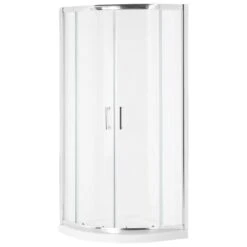 Beliani Douchecabine JUKATAN - Transparant Veiligheidsglas