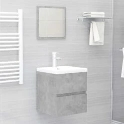 VidaXL Wastafelkast 41x38,5x45 Cm Spaanplaat Betongrijs -VIDAL Salle De Bain Winkel 148501040e1442199027b6f17c26cac9