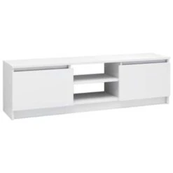 VidaXL Tv-meubel 120x30x35,5 Cm Bewerkt Hout Hoogglans Wit