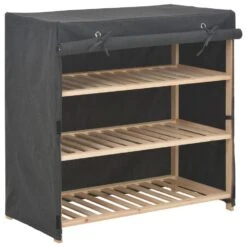 VidaXL Schoenenkast Met Hoes 79x40x80 Cm Stof Grijs