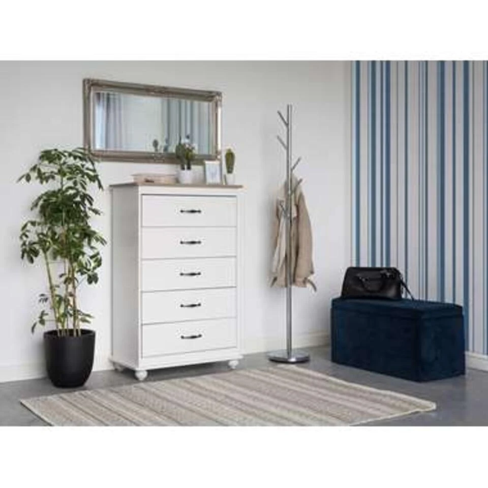 Beliani Commode SHARON - Wit Spaanplaat 2 Beliani Commode SHARON - Wit Spaanplaat - Afbeelding 2