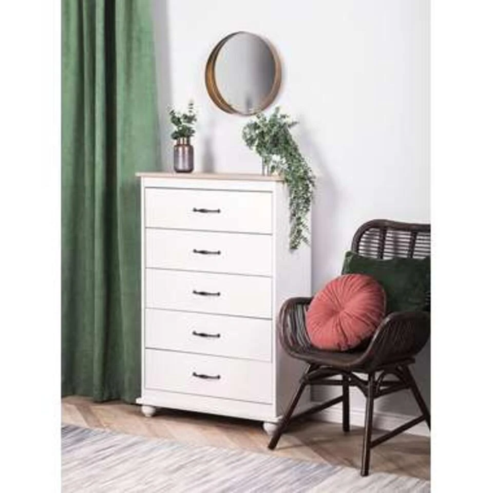 Beliani Commode SHARON - Wit Spaanplaat 4 Beliani Commode SHARON - Wit Spaanplaat - Afbeelding 4