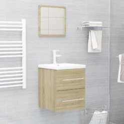 VidaXL Wastafelkast 41x38,5x48 Cm Spaanplaat Sonoma Eikenkleurig -VIDAL Salle De Bain Winkel 15c77ca6b0e645cda86fe65bf042adb1