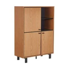 Beliani Sideboard PARAMOUNT - Lichte Houtkleur Vezelplaat