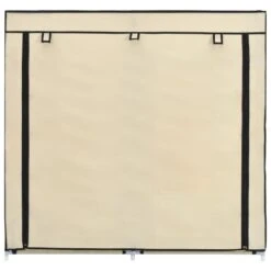 VidaXL Schoenenkast Met Hoes 115x28x110 Cm Stof Crème -VIDAL Salle De Bain Winkel 1756941722 0103
