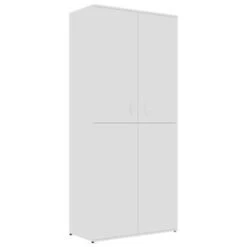 VidaXL Schoenenkast 80x39x178 Cm Spaanplaat Hoogglans Wit