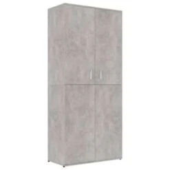 VidaXL Schoenenkast 80x39x178 Cm Spaanplaat Betongrijs