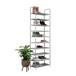 Schoenenrek Voor 20 Paar - Grijs - 10 Etages