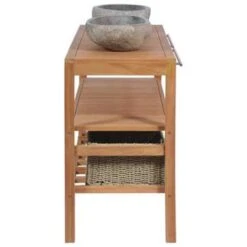 VidaXL Wastafelkast Met Rivierstenen Wastafels Massief Teakhout -VIDAL Salle De Bain Winkel 18909193fc1e42908c706c7ed4cdd817