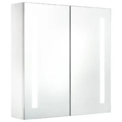 VidaXL Badkamerkast Met Spiegel En LED 60x14x62 Cm