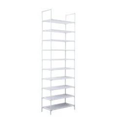Schoenenrek Voor 20 Paar - Wit - 10 Etages -VIDAL Salle De Bain Winkel 1951165002 0102