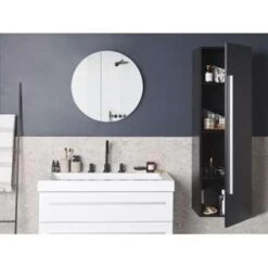 Beliani Badkamerkast MATARO - Zwart Mdf -VIDAL Salle De Bain Winkel 1958768036 0102