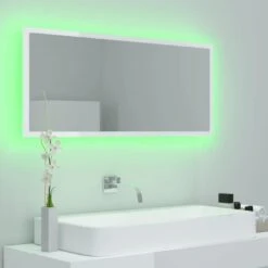 VidaXL Badkamerspiegel LED 100x8,5x37 Cm Acryl Hoogglans Wit -VIDAL Salle De Bain Winkel 19de72bbc3234473ab87929809b9664b