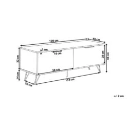 Beliani TV-kast HALSTON - Lichte Houtkleur Vezelplaat -VIDAL Salle De Bain Winkel 1b08071c526b4aa6a02f05291a9205b8