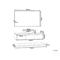 Beliani Badkamerkast Met Spiegel ZARAGOZA - Groen Mdf -VIDAL Salle De Bain Winkel 1bf31a40085246839e46dcb261dc358a