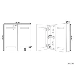 Beliani Badkamerkast Met Spiegel TALAGAPA - Wit Multiplex -VIDAL Salle De Bain Winkel 23bbff5d7fed4d099b8a56accb45a063