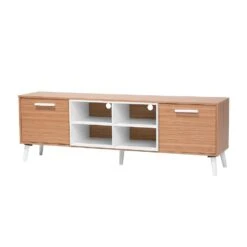 Beliani TV-kast ALLOA - Lichte Houtkleur Spaanplaat -VIDAL Salle De Bain Winkel 275c342c1ff94e84a487f0205ccb6da4