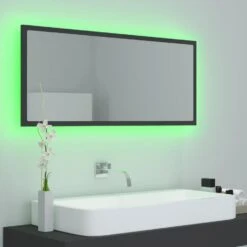 VidaXL Badkamerspiegel LED 100x8,5x37 Cm Acryl Grijs -VIDAL Salle De Bain Winkel 293f21e5146341d6a8630ebc339cc416