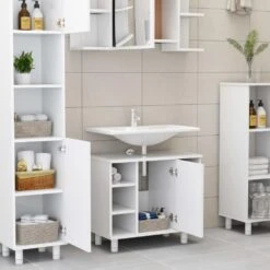 VidaXL Badkamerkast 60x32x53,5 Cm Spaanplaat Wit -VIDAL Salle De Bain Winkel 2b4a272197ee4328965edf94e2015929
