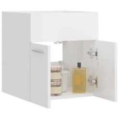 VidaXL Wastafelkast 41x38,5x46 Cm Spaanplaat Hoogglans Wit -VIDAL Salle De Bain Winkel 2ff6fe3dfd6e40a5bc9acbbf820515e9