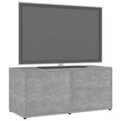VidaXL Tv-meubel 80x34x36 Cm Spaanplaat Betongrijs -VIDAL Salle De Bain Winkel 3011b9a7003c4c9aa4990ff5ee41d8ca