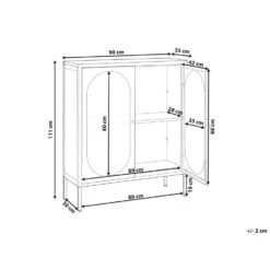Beliani Sideboard SARRE - Wit Staal -VIDAL Salle De Bain Winkel 34b60a9b04e74e85819693a56f4015d1