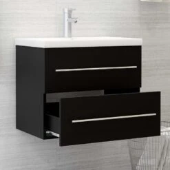 VidaXL Wastafelkast 60x38,5x48 Cm Spaanplaat Zwart -VIDAL Salle De Bain Winkel 38b5a8dd230a49e78199717a78683f76