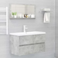 VidaXL Badkamerspiegel 80x10,5x37 Cm Spaanplaat Betongrijs -VIDAL Salle De Bain Winkel 391733f9f2e04245b98696191cdcf063