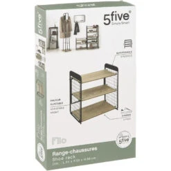 5five Schoenenrek - 6-9 Paar - Metaal-hout - 50 X 56 Cm -VIDAL Salle De Bain Winkel 397f768bce134fac81b654b7d34f2054