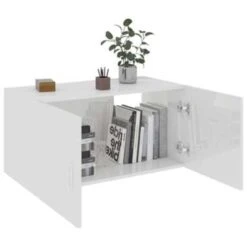 VidaXL Hangkast 80x39x40 Cm Spaanplaat Hoogglans Wit -VIDAL Salle De Bain Winkel 3c5ae5fd8c174e68bae8f80fe14e4cbd