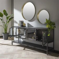 Industrieel Dressoir Finye Zwart Metaal 40x180x80 Cm 40x180x80 Cm Metaal -VIDAL Salle De Bain Winkel 3ef9ade8c5844f3e9144d3e7c45f41b7