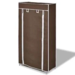 VIDAXL Stoffen Schoenenrek Met Hoes 58 X 28 X 106 Cm Bruin -VIDAL Salle De Bain Winkel 41fd03e7c49642f99cfdbdb825d83281