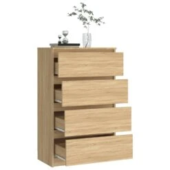 VidaXL Dressoir 60x35x98,5 Cm Bewerkt Hout Sonoma Eikenkleurig -VIDAL Salle De Bain Winkel 430bcc47a8994c08bfeb13f045ba3d5a