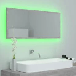 VidaXL Badkamerspiegel LED 100x8,5x37 Cm Acryl Betongrijs -VIDAL Salle De Bain Winkel 4cc7d1fa14c549969cde9a995936375e