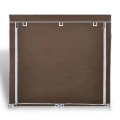 VidaXL Schoenenkast Met Hoes 115x28x110 Stof Bruin -VIDAL Salle De Bain Winkel 4d01a7f03dce4fa295a11b49c8a809c8