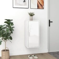 VidaXL Schoenenkast 32x35x70 Cm Spaanplaat Hoogglans Wit -VIDAL Salle De Bain Winkel 4dd7f194003b4a03970344e8ce737594