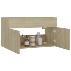 VidaXL Wastafelkast 80x38,5x46 Cm Spaanplaat Sonoma Eikenkleurig -VIDAL Salle De Bain Winkel 52ab30e4792d4d24a2c6d1a67377902e