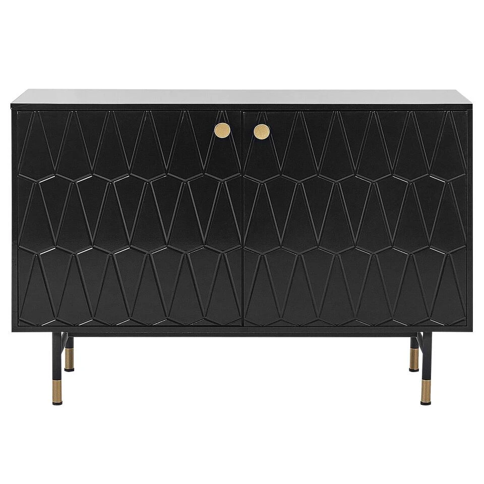 Beliani Sideboard ADANTE - Zwart Mdf 4 Beliani Sideboard ADANTE - Zwart Mdf - Afbeelding 4