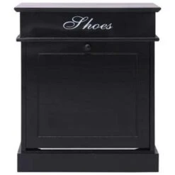 VidaXL Schoenenkast 50x28x58 Cm Paulowniahout Zwart -VIDAL Salle De Bain Winkel 55a18acef6f945649f927cb717d16f07