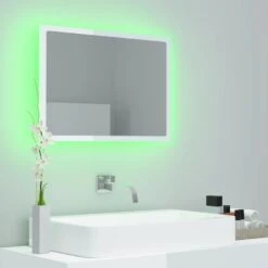 VidaXL Badkamerspiegel LED 60x8,5x37 Cm Acryl Hoogglans Wit -VIDAL Salle De Bain Winkel 5a7b7a879a584bdd87e508c2ac199366