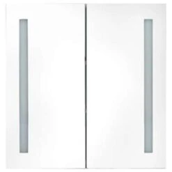 VidaXL Badkamerkast Met Spiegel En LED 60x14x62 Cm -VIDAL Salle De Bain Winkel 5c0db9f71e6645809877041cd65692cc