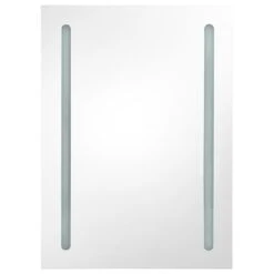 VidaXL Badkamerkast Met Spiegel En LED 50x13x70 Cm Glanzend Grijs -VIDAL Salle De Bain Winkel 5c545572fa864d7e887d5c19b6f220c2