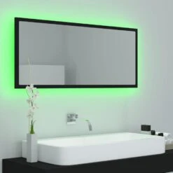 VidaXL Badkamerspiegel LED 100x8,5x37 Cm Acryl Zwart -VIDAL Salle De Bain Winkel 5f442cef792d4d9fb9a9dc07a7710196