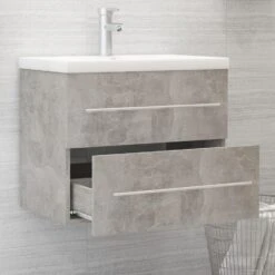 VidaXL Wastafelkast 60x38,5x48 Cm Spaanplaat Betongrijs -VIDAL Salle De Bain Winkel 620c0e9197804cb49cfd9db06259e8b1