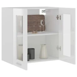VidaXL Hangkast 60x31x60 Cm Spaanplaat Hoogglans Wit -VIDAL Salle De Bain Winkel 62d6998f54e049c6afbe73d8ce75e458