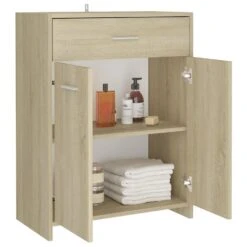 VidaXL Badkamerkast 60x33x80 Cm Spaanplaat Sonoma Eikenkleurig -VIDAL Salle De Bain Winkel 63b885e38d824c37adb687f934db48c8