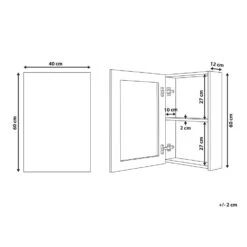 Beliani Badkamerkast Met Spiegel PRIMAVERA - Wit Multiplex -VIDAL Salle De Bain Winkel 643b0c290ed04edabd2b07eb9db69dd6