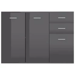 VidaXL Dressoir 105x30x75 Cm Spaanplaat Hoogglans Grijs -VIDAL Salle De Bain Winkel 64959149d17847189231b31cbdd7c5ed
