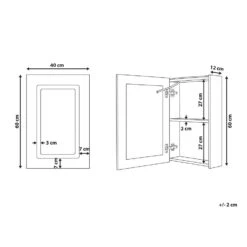 Beliani Badkamerkast Met Spiegel CONDOR - Wit Multiplex -VIDAL Salle De Bain Winkel 64db9edc69324de6bbb4119c41615011