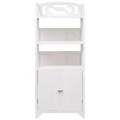 VidaXL Badkamerkast 46x24x116 Cm Paulowniahout Wit -VIDAL Salle De Bain Winkel 662d219ea4d6435a8ff17f59fccf10a8